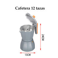 DESEOS Family cafetera aluminio inducción | Cafetera moka | 3, 6, 9, 12 tazas | Apto para inducción, gas y vitrocerámica | Uso doméstico y oficina - details 4
