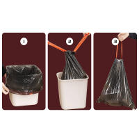 Bolsa De Basura De Plástico Mediana Y Grande Con Cordón Cerrado 3 Rolls Aumentados Bolsas De Basura Portátiles Para El Hogar - details 5