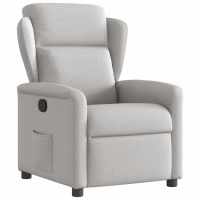 vidaXL Sillón reclinable de tela en color Gris claro/Negro/Gris nube y más - details 2