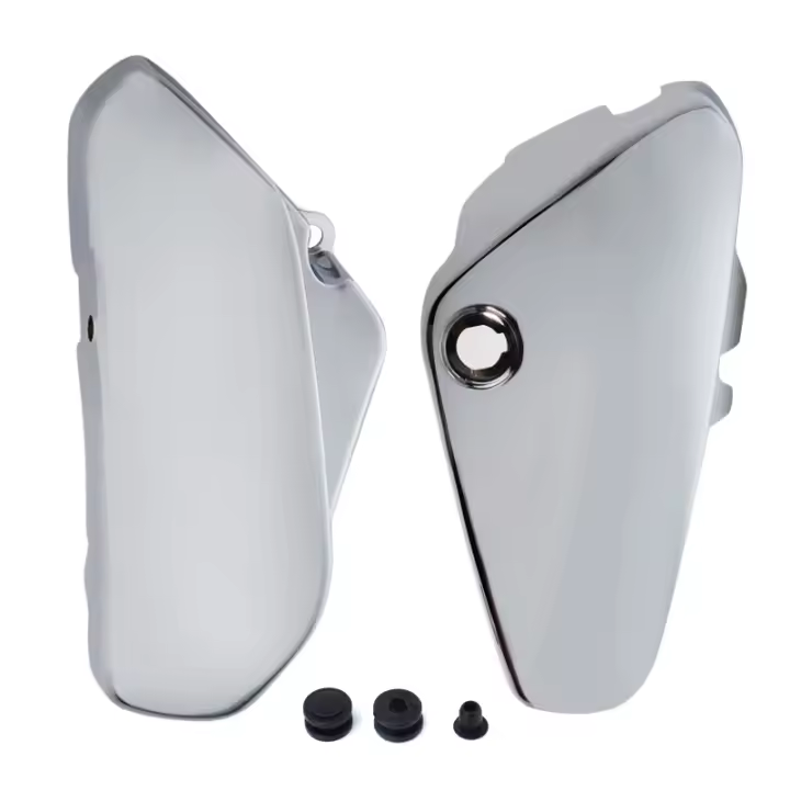 Cubierta De Batería Cromada Para Motocicleta Izquierda Y Derecha Protector De Parachoques Para Suzuki Boulevard Voluisa C50 VL400 VL800 2005-2017 - 1