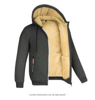 Nueva Chaqueta De Piel De Oveja Para Hombres 2024 Con Forro De Terciopelo Grueso Para Otoño E Invierno Ropa Deportiva Con Capucha Casual Cardigan Cálido - details 3