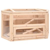 vidaXL Jaula para hámster madera maciza abeto 80x40x43 cm - details 0