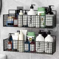 Cesta De Almacenamiento Rustica Para Pared Organizador De Baño Sin Perforar Estante Para Mesa De Baño No Tóxico Sin Batería Requerida - details 0