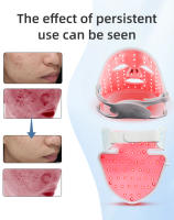 Máscara De Luz Roja LED Infrarroja Para Cara Y Cuello Con 7 Colores Terapia Anti Envejecimiento Control De Aceite Piel Tensa Blanqueadora Combating Arrugas Y Acné - details 2