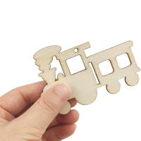 20 Pack Cortes De Tren De Madera No Terminados Para Manualidades DIY Etiquetas De Regalo Decoración De Pared Para Fiestas Y Vacaciones - details 2