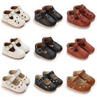 Zapatos Para Bebé Recién Nacidos Niñas Clásicos Corazón De Goma Antideslizante PU Vestido Primera Caminadora Zapatos De Cuna - details 3