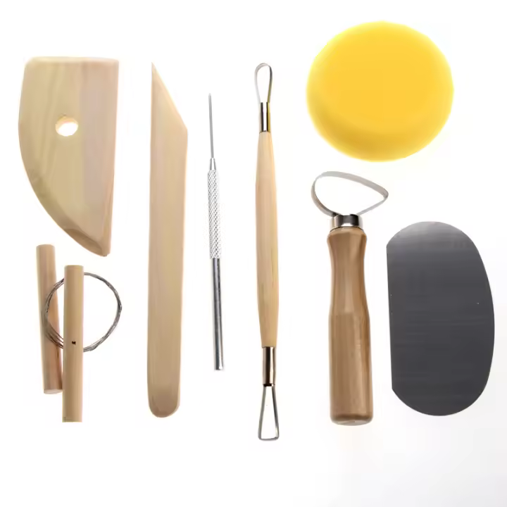Juego de 8 piezas Herramientas de moldeo de cerámica de arcilla Cuchillo de madera Herramienta de cerámica práctica - 1