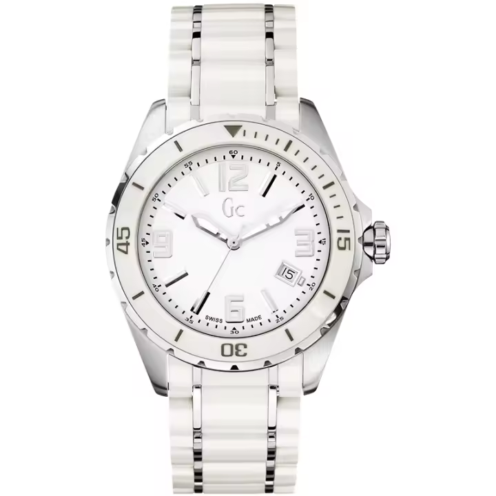 Reloj de Pulsera Guess Collection X85009G1S para Unisex en Blanco con Correa de Cerámica - 1