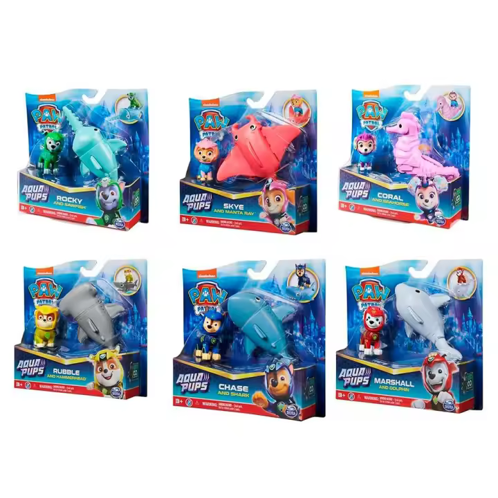Figura Patrulla Canina Aqua Pups con Pez Surtido. - 1