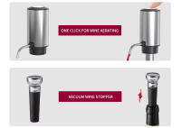 Abreventanas De Vino Eléctrico 3 En 1 Recargable Automático Con Aerador Y Dispensador Set De Herramientas De Bar TYPE-C - details 2