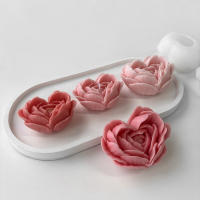 Molde De Silicona En Forma De Corazón De Rosa Romántica Para Velas Resina Y Chocolate Mold De Flor De Amor Para Decoración De Pasteles De Boda Día Del Amor - details 1