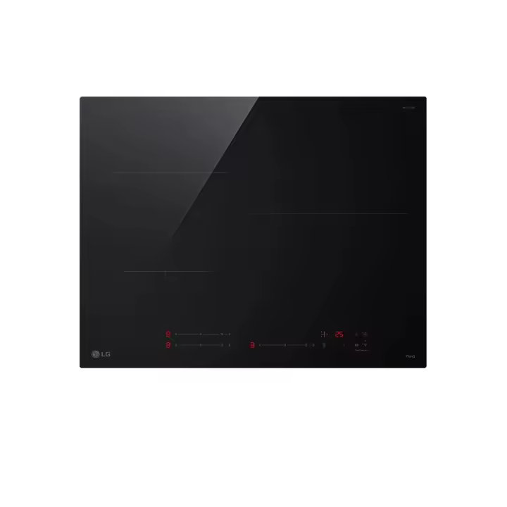 LG - Placa de inducción CI5Z2420BN de 60 cm con 3 zonas, fuego grande de 28 cm y 7400 W, control independiente y conexión Wi-Fi - 1
