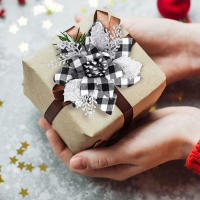 Flores De Navidad Artificiales Brillantes 14.5cm Decoración Para Árbol De Navidad Adornos Para Año Nuevo Y Día De San Valentín - details 10