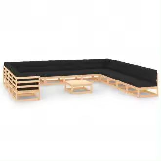 VIDAXL 3083854 conjunto moderno de muebles para jardines y terrazas en color gris antracita vida xl - 1