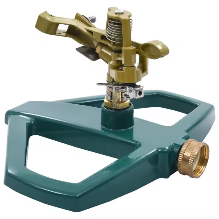 vidaXL Aspersor giratorio metal verde 21x22x13 cm - 1
