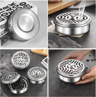 Caja Portátil De Acero Inoxidable Para Encendedor De Incienso Anti-Mosquitos Con Cubierta Y Soporte Para Mosquitos Grande - details 2
