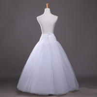 Petticoat De Tulle Blanco Para Vestido De Boda A-Line 4 Capas Sin Aros Accesorios De Boda Largos Underskirt Para Mujer - details 3