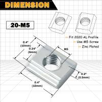 Juego De 100 Piezas De Tornillos Deslizantes M3 M4 M5 Para Perfiles De Extrusión De Aluminio 20 Series Material Carbono Acero Galvanizado - details 24