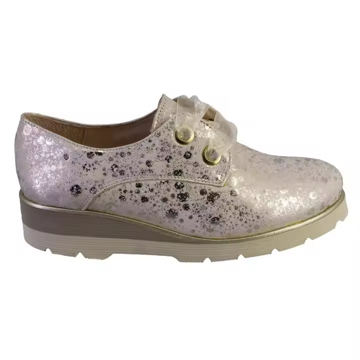 NIVAL NEREA AFTA Zapatos con cordones de mujer platino PIEL 525 - 1
