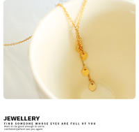 Colgante de corazón de acero inoxidable  chapado en oro de 18K para mujer, deslustre impermeable, collar de borla larga Collar con colgante de corazón de acero inoxidable , cadena para el cuello con cordones, joyería resistente al agua, Collar de regalo - details 9
