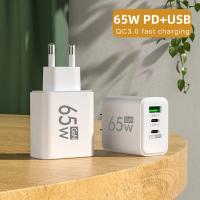 Cargador de GaN Tipo C PD Con 3 Puertos USB Adaptador De Carga Para El iPhone 15 14 Xiaomi Samsung Compatible Universal - details 6