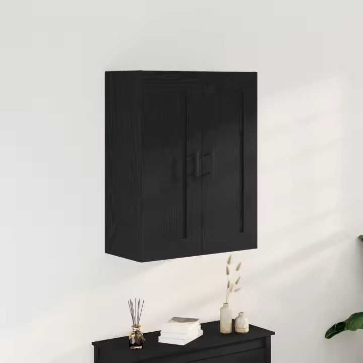 vidaXL Alto Negro Roble 69,5x34x90 cm Madera Engineered - 1
