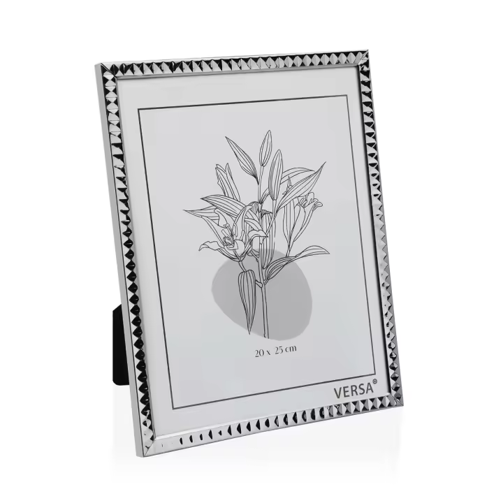 Portafotos Versa Plateado Metal Minimalista 1 x 25,5 x 20,5 cm (2 Unidades) - 1