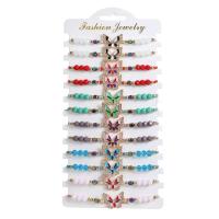Pulsera Ajustable De Moda Con Colgantes De Mariposa De Aleación Y Diamantes Cristal Para Mujeres Pulsera De Cadena Sin Cierre - details 0
