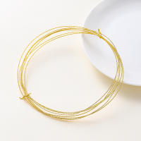 Hilo De Cobre Para Joyería 2M 14K/18K Gold Color Plated Brass Para Embossing DIY Material De Joyería Hecho a Mano - details 4