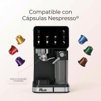 Cafetera Espresso Semiautomática 20 Bar 1350W con Pantalla LCD, Máquina de café con Depósito de Leche 500ml, Compatible Nespresso, Espresso, Cappuccino, Americano, Depósito Agua 1.5L, Autolimpieza, Don Feliz - details 2
