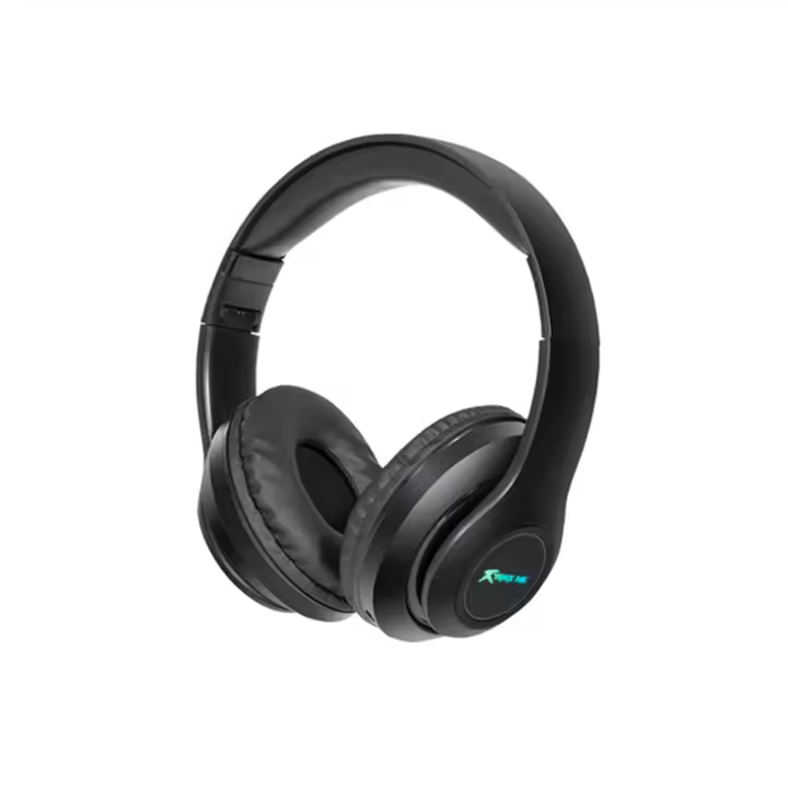 ONSSI Auriculares Inalámbricos con Luz Led RGB, Auriculares Plegables con Micrófono Backlit Stereo, Auriculares Bluetooth para Móvil/Tableta/Portátil,Negro - 1