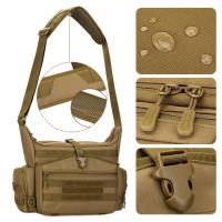Bolsa De Hombro Táctica Para Hombres Con Documentos A4 Y Portátil Hasta 15.6 Pulgadas Bolsa Cruzada Molle Para Uso Diario Y Exteriores - details 6