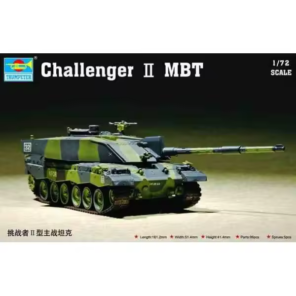 TRUMPETER 07214 CHALLENGER II MBT 1/72 - 1