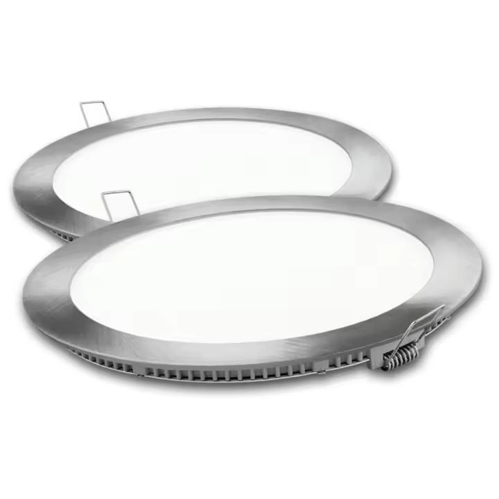 DOWNLIGHT LED MATEL REDONDO PRATA 18W LUZ NEUTRA (2 UNIDADES) - 1