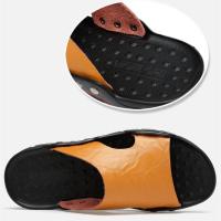 Sandalias De Verano Para Hombre Mocasines De Cuero Genuino Alta Calidad Cómodas Para Playa Y Exterior Estilo Casual - details 4