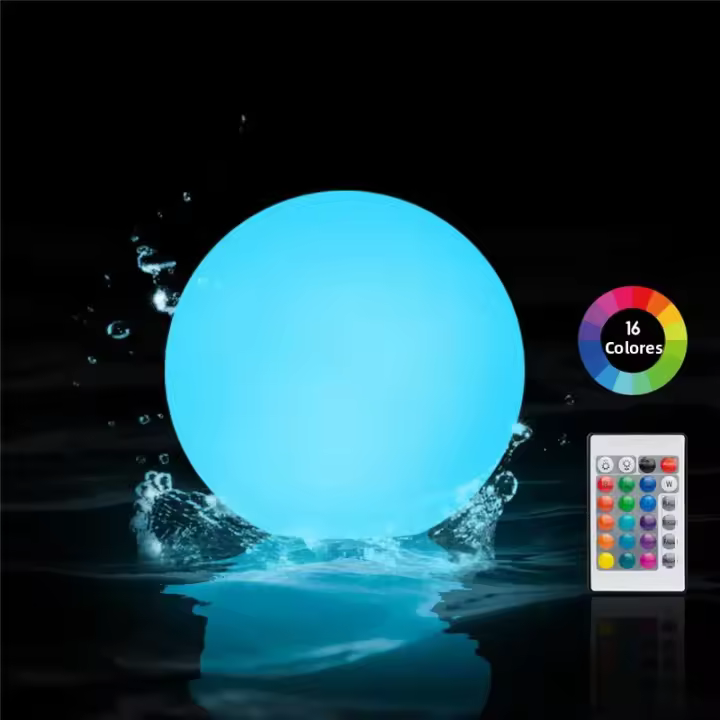 Luces Flotantes Para Piscina LED IP68 Impermeables Pack De 6 Decoración De Jardín Y Bodas Luminoso Spherical Modern Style - 1