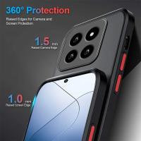 Carcasa De Armadura Antigolpes Para Xiaomi Mi 14T pro 5G Cubierta Mate Protectora Contra Arañazos Y Polvo Translúcida PC + TPU - details 2