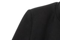 ZBZA Vestido Camisa De Mujer Con Cuello Alto Retro Y Aros En Hombros Cierre Único Slim Fit Solido Casual De Otoño E Invierno - details 3