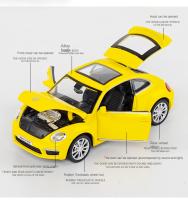 Volkswagen Beetle GSR 1:32 Modelo De Coche De Aleación Pull Back Para Niños Coche De Metal Para Negocios Modelo De Coche A134 - details 1