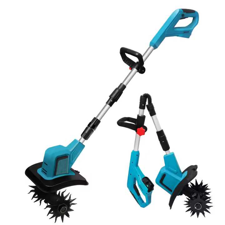 360RPM Cultivador inalámbrico, cultivador eléctrico para jardín de 400 W y 21 V, con un ancho de labranza de 9 pulgadas y una profundidad de 6,6 pulgadas, ideal para césped, jardinería y cultivo del suelo - 1
