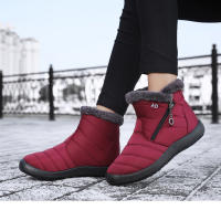 Botas De Invierno Para Mujer Impermeables Con Cremallera Botines De Invierno Botas De Nieve Con Forro De Peluche Corto - details 12