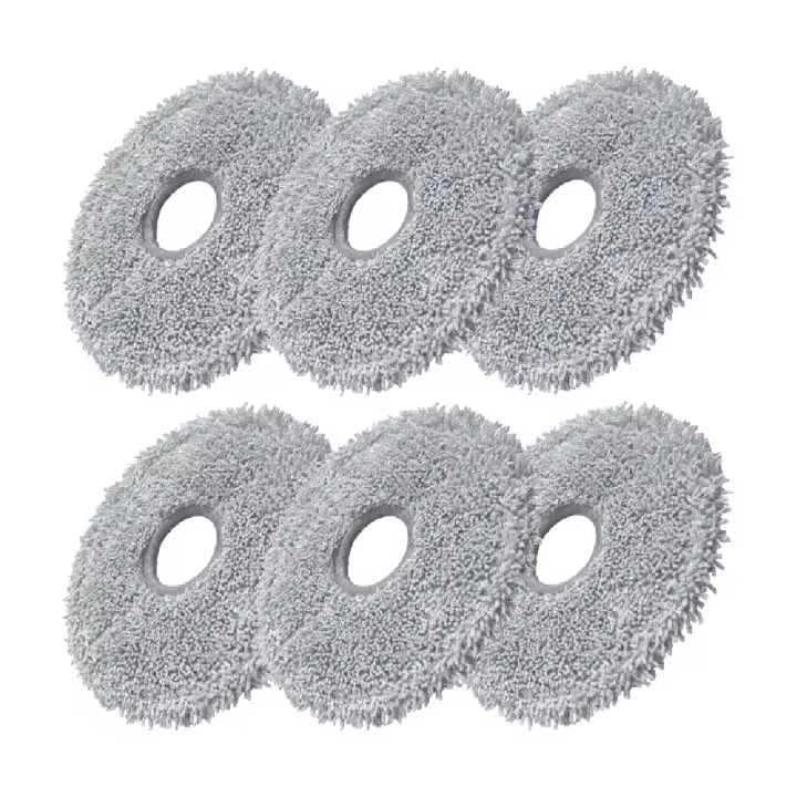 MultiAccesorios Pack de 6 Mopas de Fregado Compatibles con Cecotec Conga 11090 Spin Revolution Home&Wash - Recambios de Alta Calidad, Lavables y Reutilizables para Limpieza Eficiente de Suelos - 1