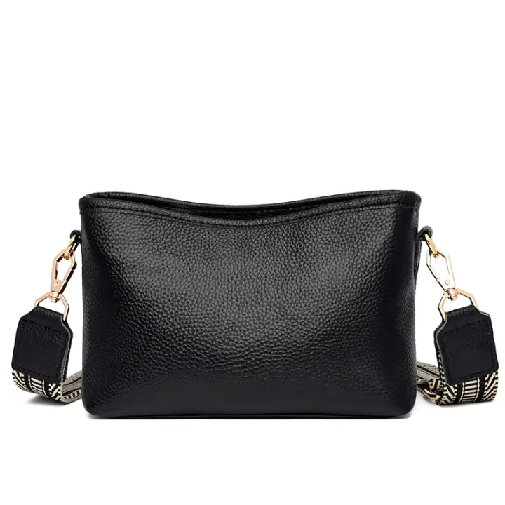 Bolso Cruzado de cuero Genuino para Mujer, Bandolera de hombre de Vaca de Color sólido, a la moda, de lujo, para teléfono, 2022 - 1
