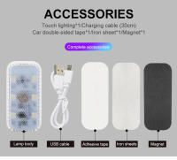 Luz De Interior Para Coche Portátil Con Sensor De Toque De Dedo Mini Lámpara LED De Lectura Luz De Ambiente Magnética USB Universal 7 Colores - details 5