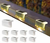12 luces solares para cubierta, acabado de bronce, impermeable, lámpara solar LED para caminos al aire libre, patio, escaleras, escalones y vallas. (Luz blanca, luz cálida y luz de color son opcionales.) - details 5