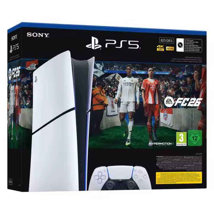 PS5 DIGITAL Y JUEGO EA SPORTS FC26 EN FORMATO DE DESCARGA DIGITAL CONSOLA PLAYSTATION 5 DIGITAL VERSIÓN ESPAÑOLA GARANTÍA EU - 1