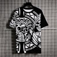 Camiseta Hombre 2024 Divertida Con Impresión 3D Estilo Oscuro Y Demonio Sobrio Camiseta Corta De Verano T-Shirt Personalizable Oversize - details 5