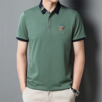 Camisa Polo Casual Para Hombres De Color Sólido Con Bordado Manga Corta Estilo Callejero Nuevo Arribo Moda Streetwear Verano - details 9