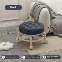 Taburete Pequeño De Muebles Para El Hogar Con Rodillos Silla Redonda Para Niños Taburete De Sala De Estar Móvil Y Moderno - details 1