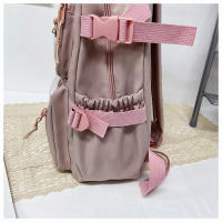 Mochila Para Mujer Impermeable De Nylon Con Múltiples Bolsillos Estilo Kawaii Para Estudiantes Con Capacidad Para Portátil Y Libros - details 10